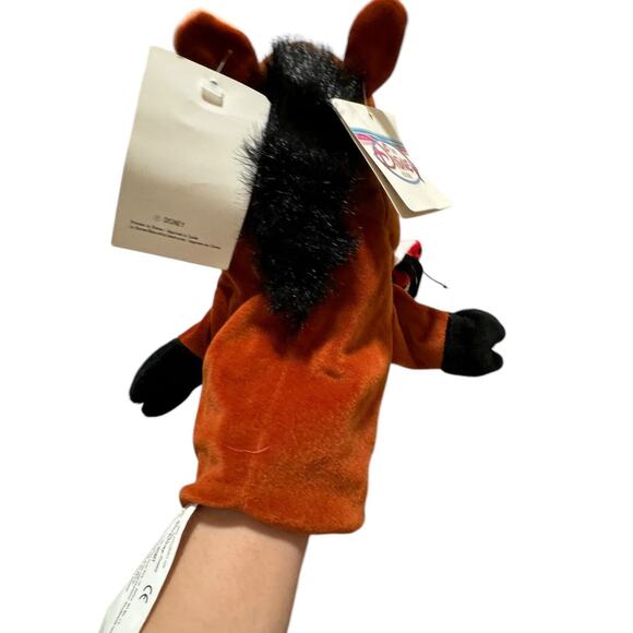 Walt Disney Store The Lion King PUMBAA HAND PUPPET 10" Plush Stuffed Animal Toy - Picture 5 of 8